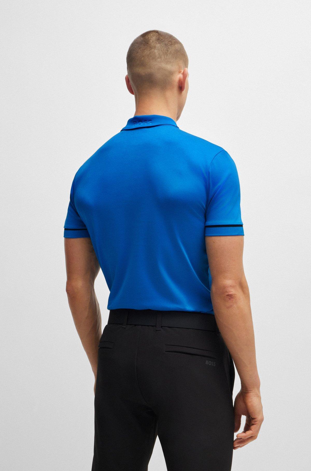 Interlock-cotton slim-fit polo shirt with contrast trims Product Image