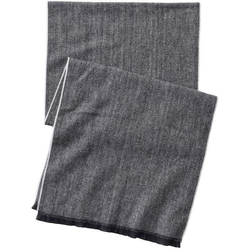 Women's Lands' End CashTouch Pattern Scarf, Ivory Plum Plaid Product Image