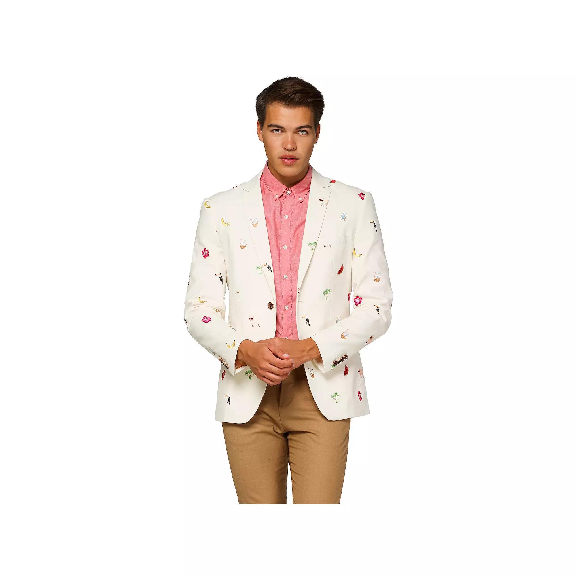 Men's OppoSuits Deluxe Modern-Fit Novelty Summer Blazer, Size: 50 - Regular, Summer Tropical Product Image