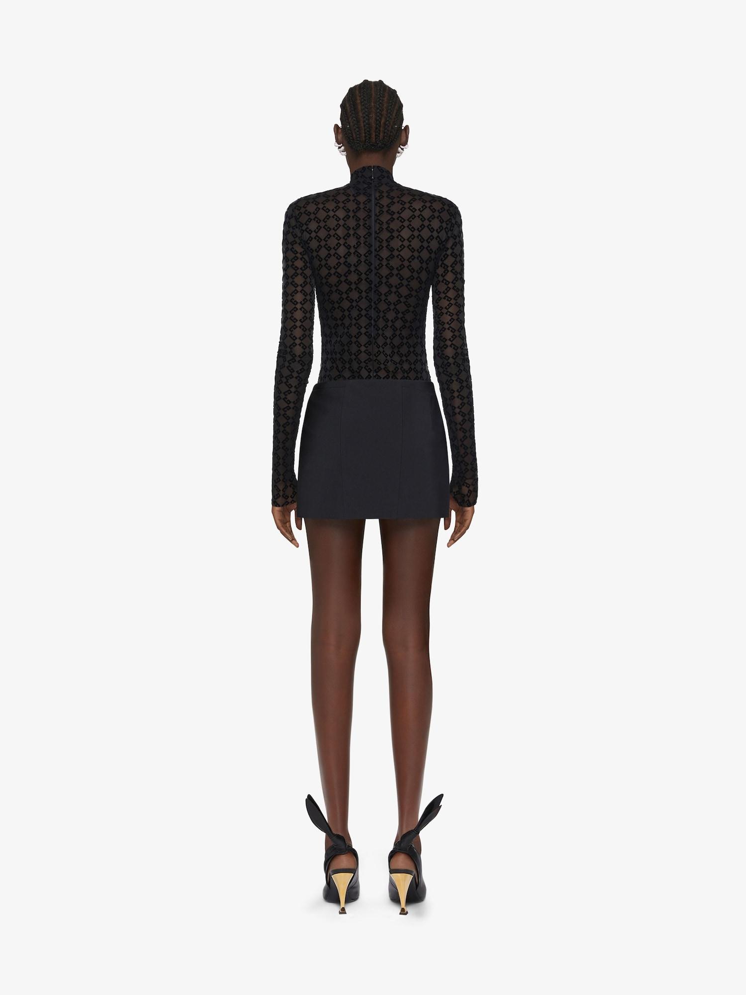 Mini skirt in cotton blend with draped detail Product Image