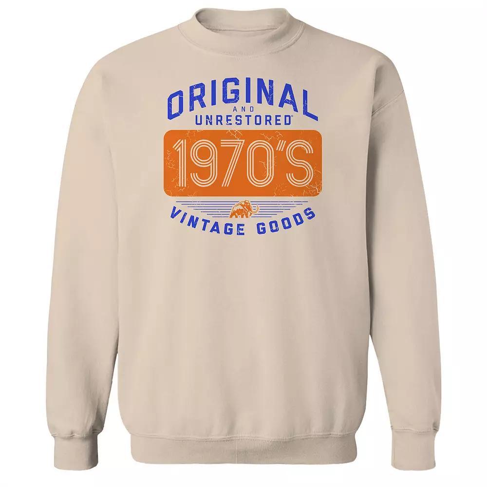 Men's Original & Unrestored Built in The Seventies Fleece Graphic Sweatshirt, Size: Medium, Brown Product Image