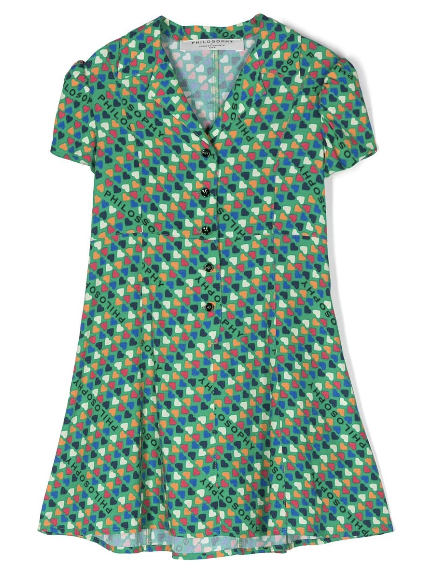 Philosophy Logo Print Short Sleeve Dress Product Image