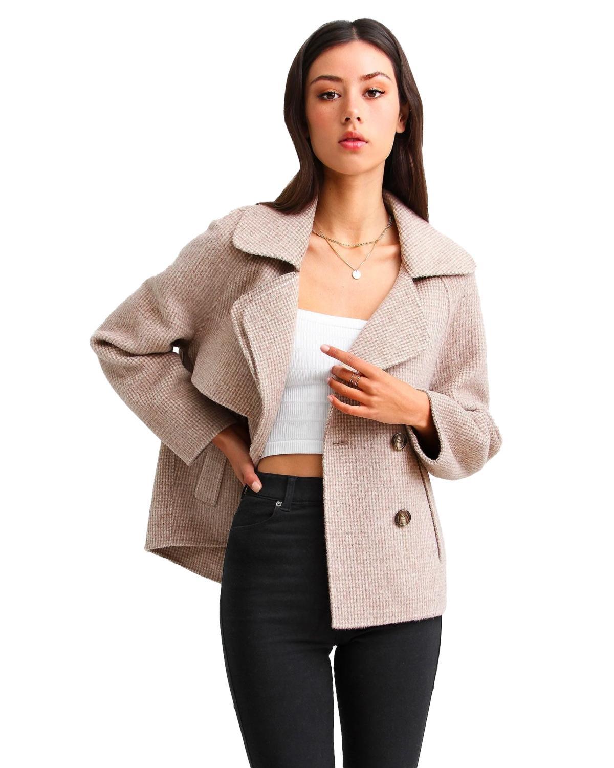 Belle & Bloom Womens Im Yours Wool Blend Peacoat Product Image