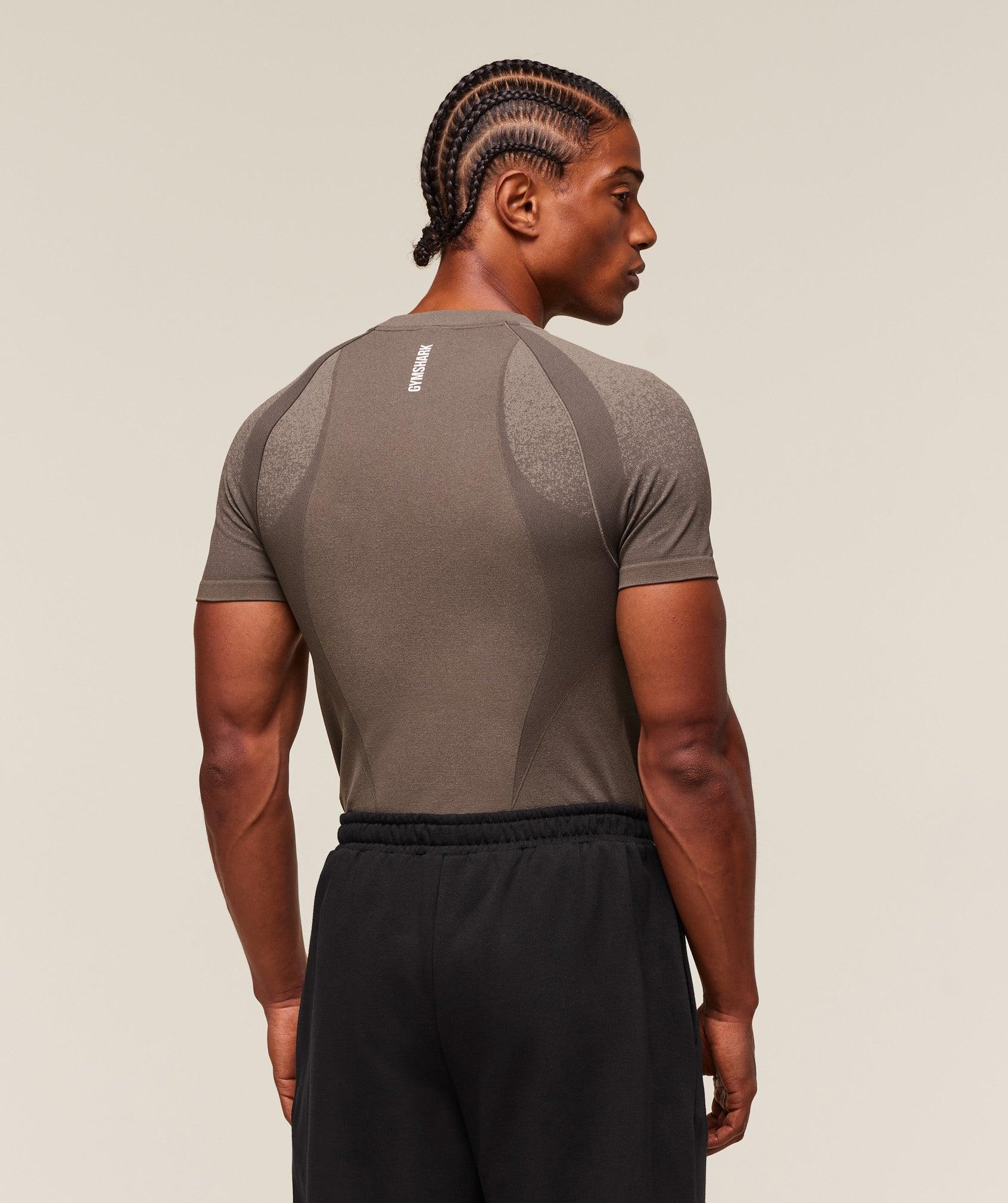 Gymshark Shadow Seamless T Shirt - Camo Brown Male Product Image