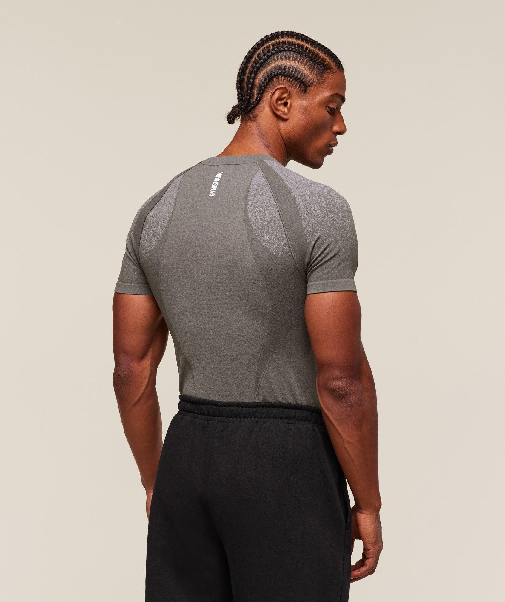 Gymshark Shadow Seamless T Shirt - Meteor Grey Male Product Image