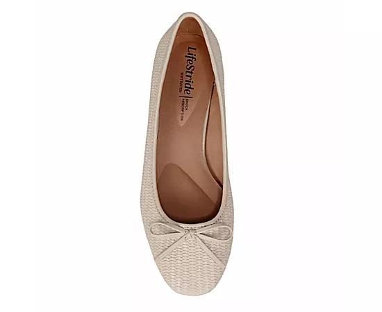 LifeStride Cheers Women's Woven Flats, Size: 8.5 Wide, Black Faux Product Image