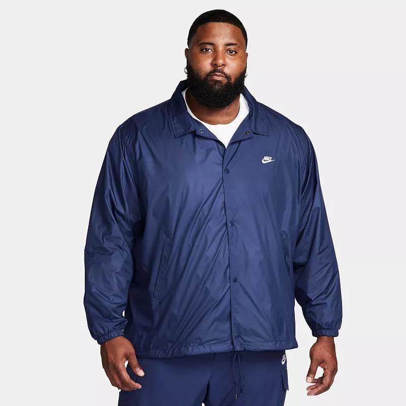 Big & Tall Nike Club Coaches' Jacket, Men's, Size: XL Tall, Black Navy Product Image