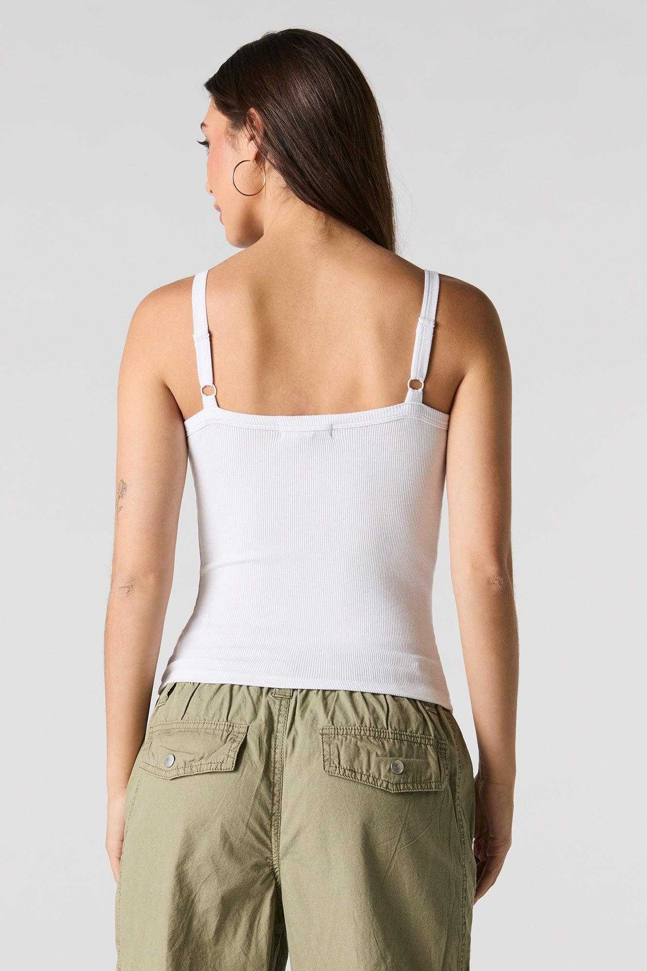 Everyday Ribbed V-Neck Tank Female Product Image