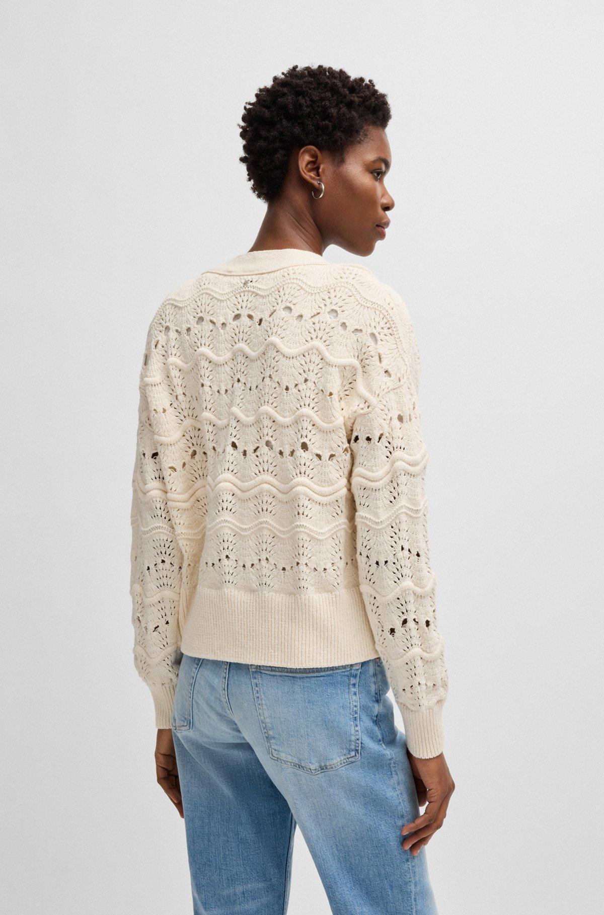 Open-knit cardigan in a cotton blend Product Image