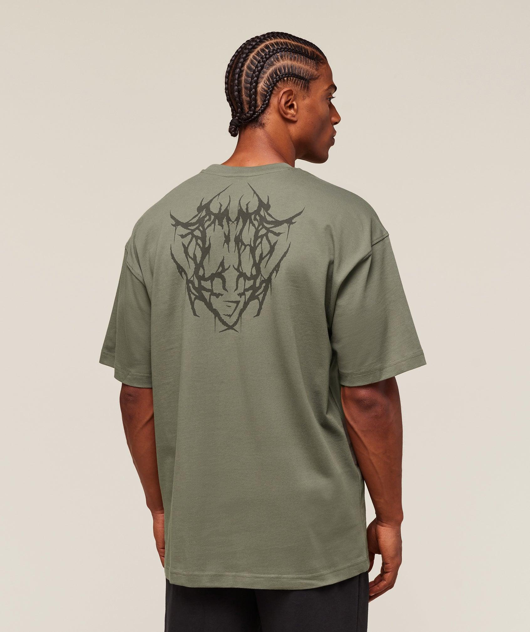 Gymshark Carlos Belcast x Rest Day Essential T-Shirt - Base Green Male Product Image