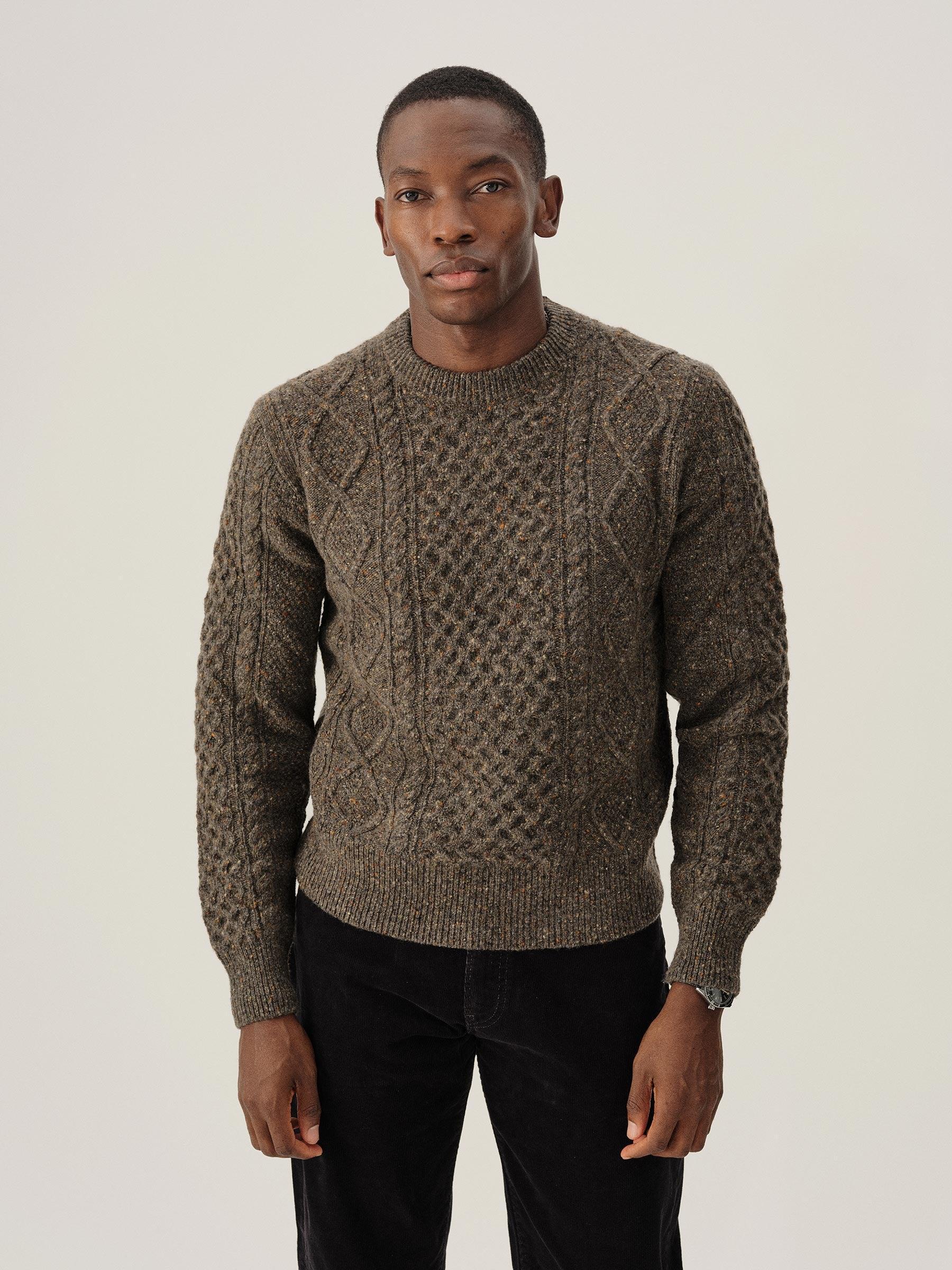 Timber Irish Donegal Wool Cable Crew Product Image