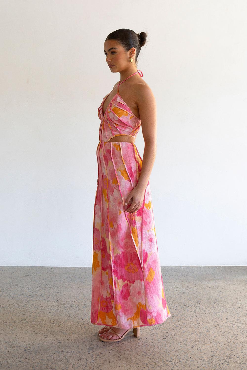 Tallulah Midi Dress - Pink Gerbera Product Image