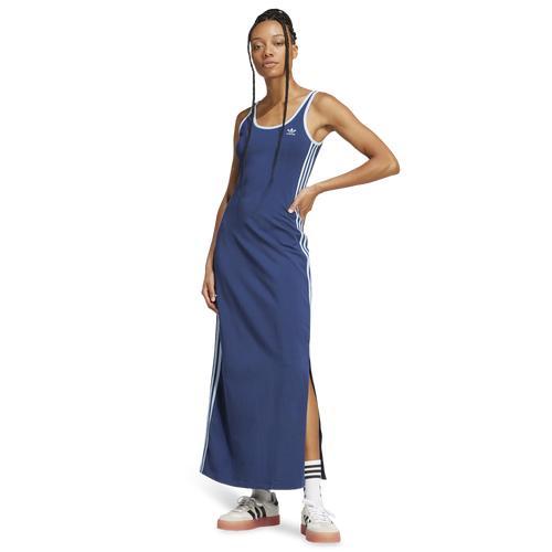adidas Adicolor 3-Stripes Tank Maxi Dress Semi Flash Aqua M Womens Product Image