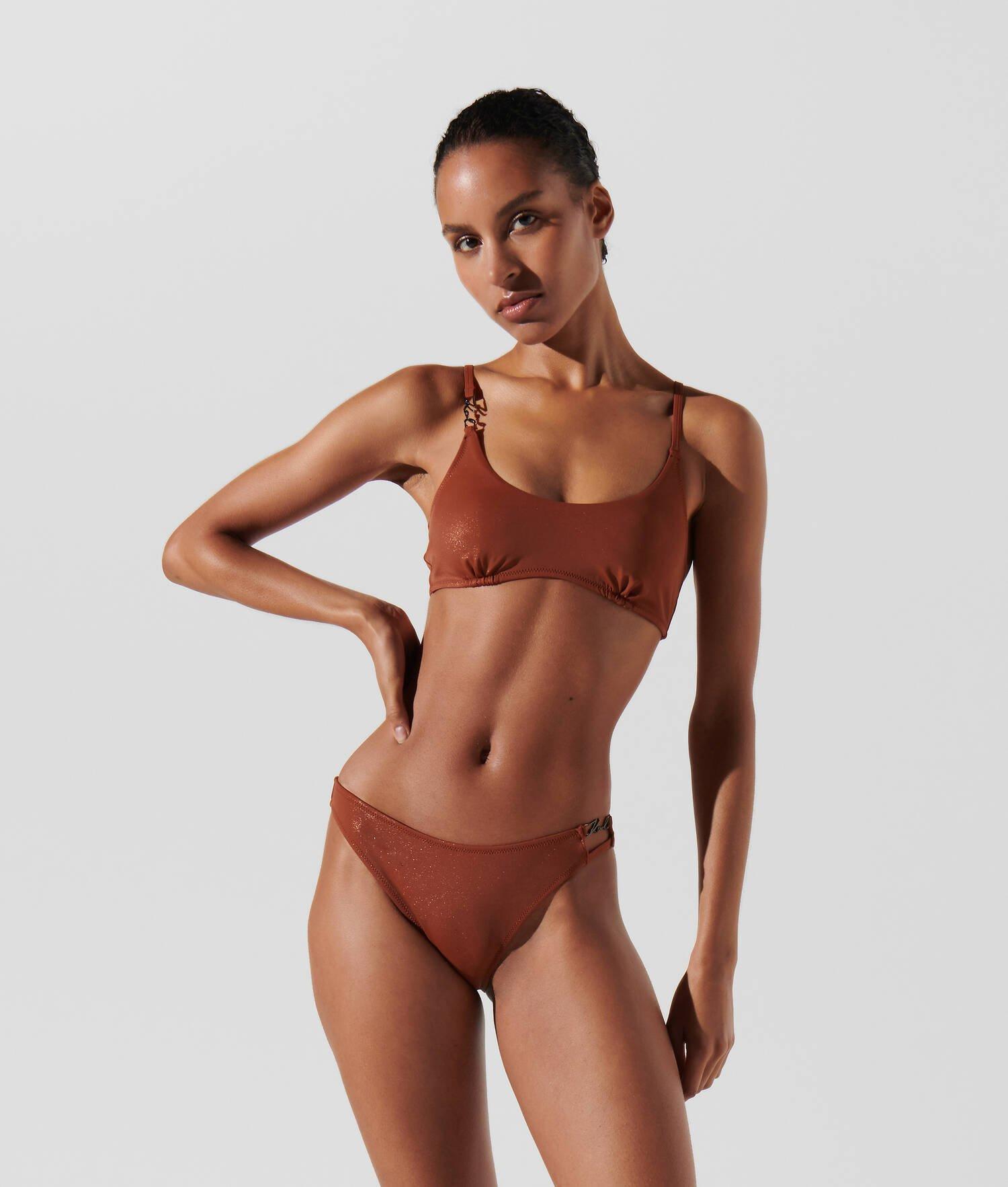 KARL SIGNATURE SHINY BIKINI BOTTOMS Product Image