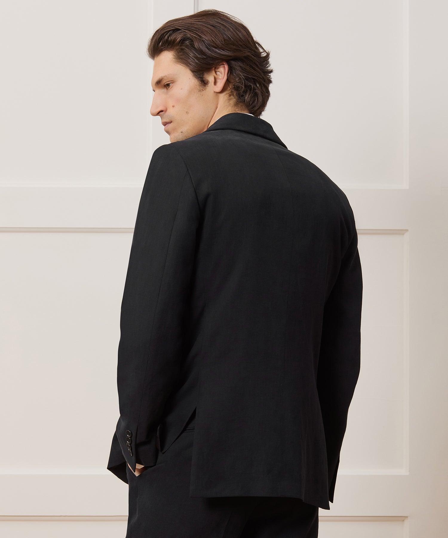 Italian Sueded Linen Shawl Collar Jacket Product Image