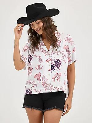 Women's Wrangler Retro® Cowgirl Camp Shirt | Women's TOPS | Wrangler® Product Image