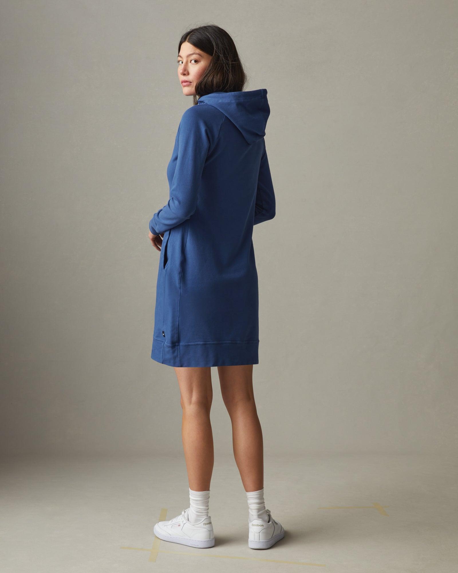 Women's Hoodie Dress - Mediterranean Blue Female Product Image