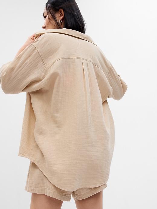 Crinkle Gauze Big Shirt Product Image