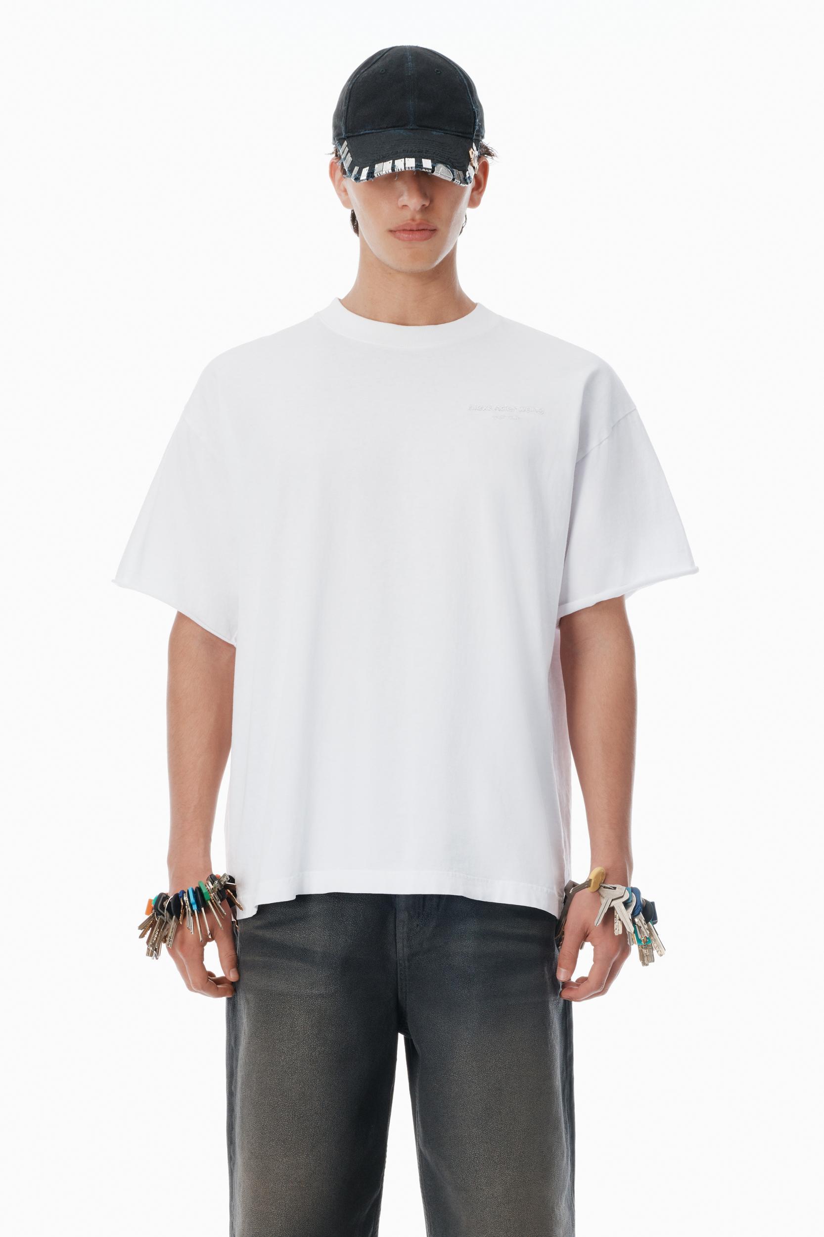 White Cotton Logo T-shirt Product Image