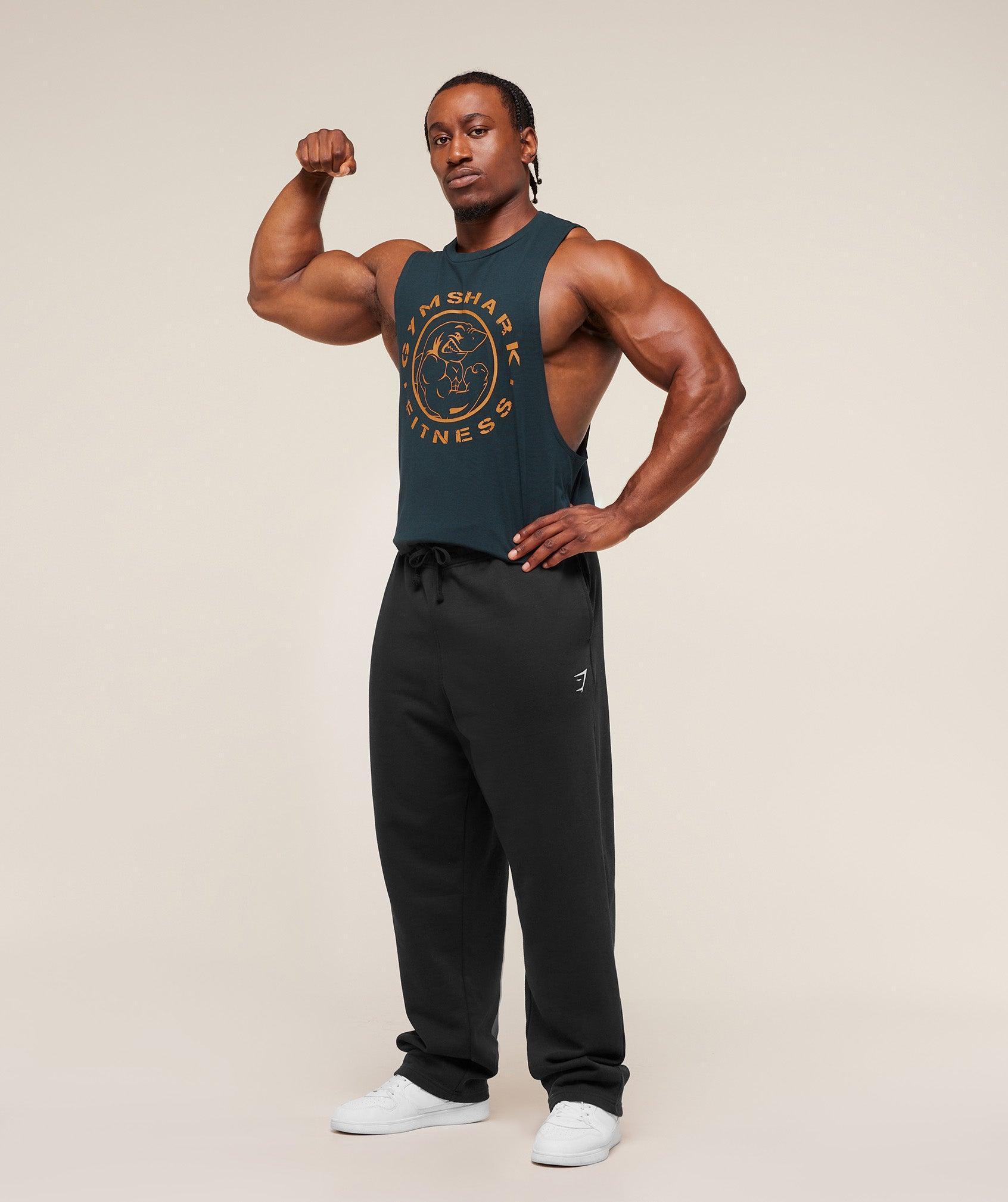 Gymshark Legacy Drop Arm Tank - Deep Petrol Blue Male Product Image