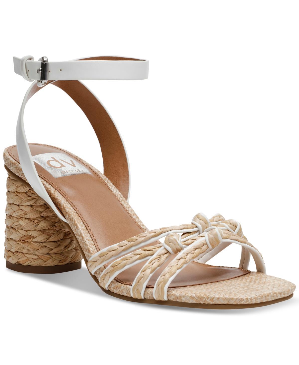 Dv Dolce Vita Womens Fleetwood Knotted Raffia Block-Heel City Sandals Product Image