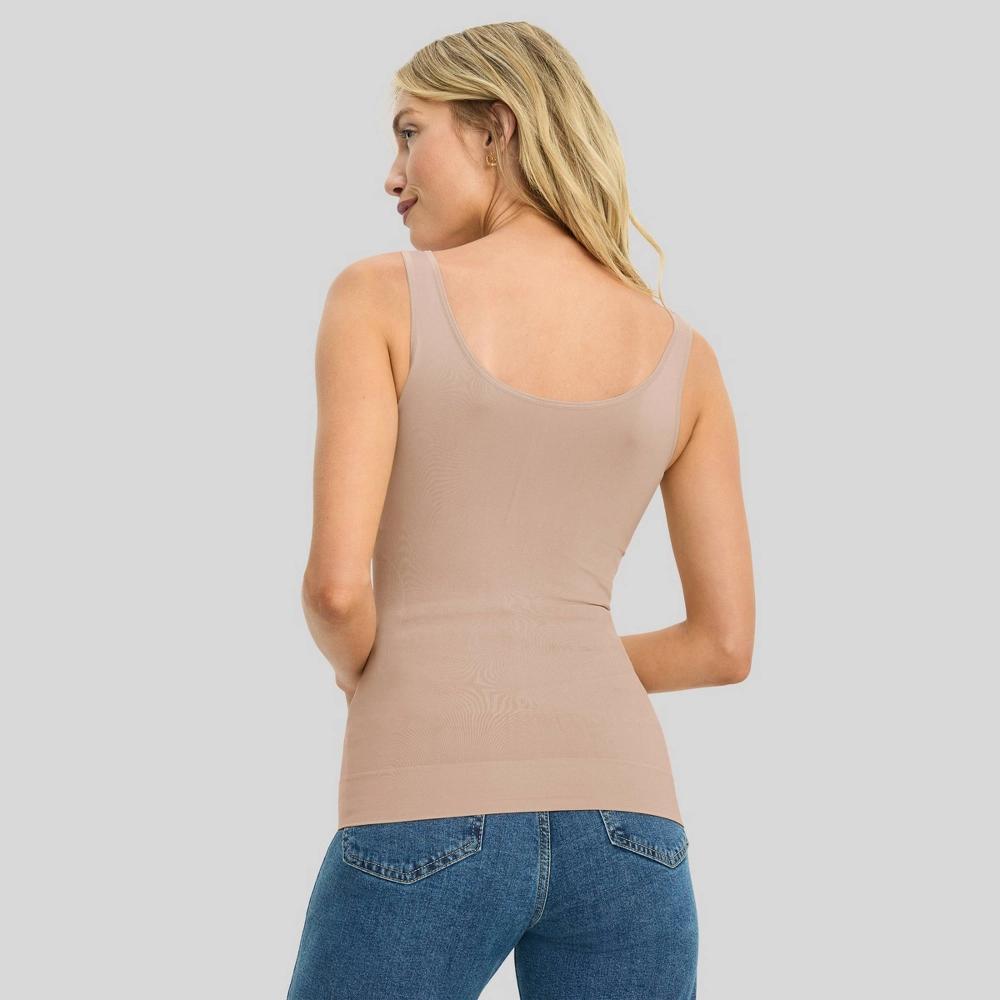 Jockey Generation™ Women's Core Body Smoothing Tank Top - Light Beige S: Seamless, Tagless, Compression Fit Product Image