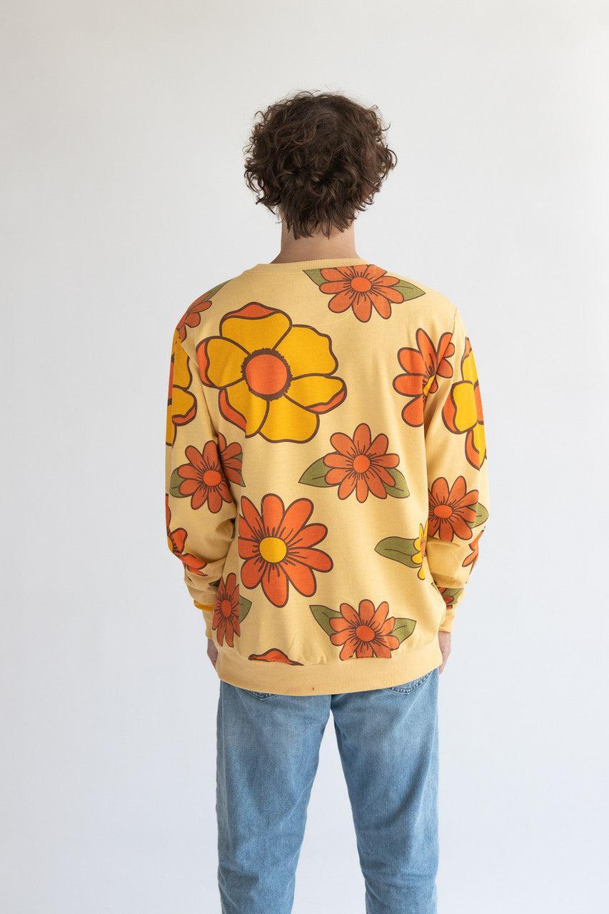 Orange Flowers Sweatshirt Product Image