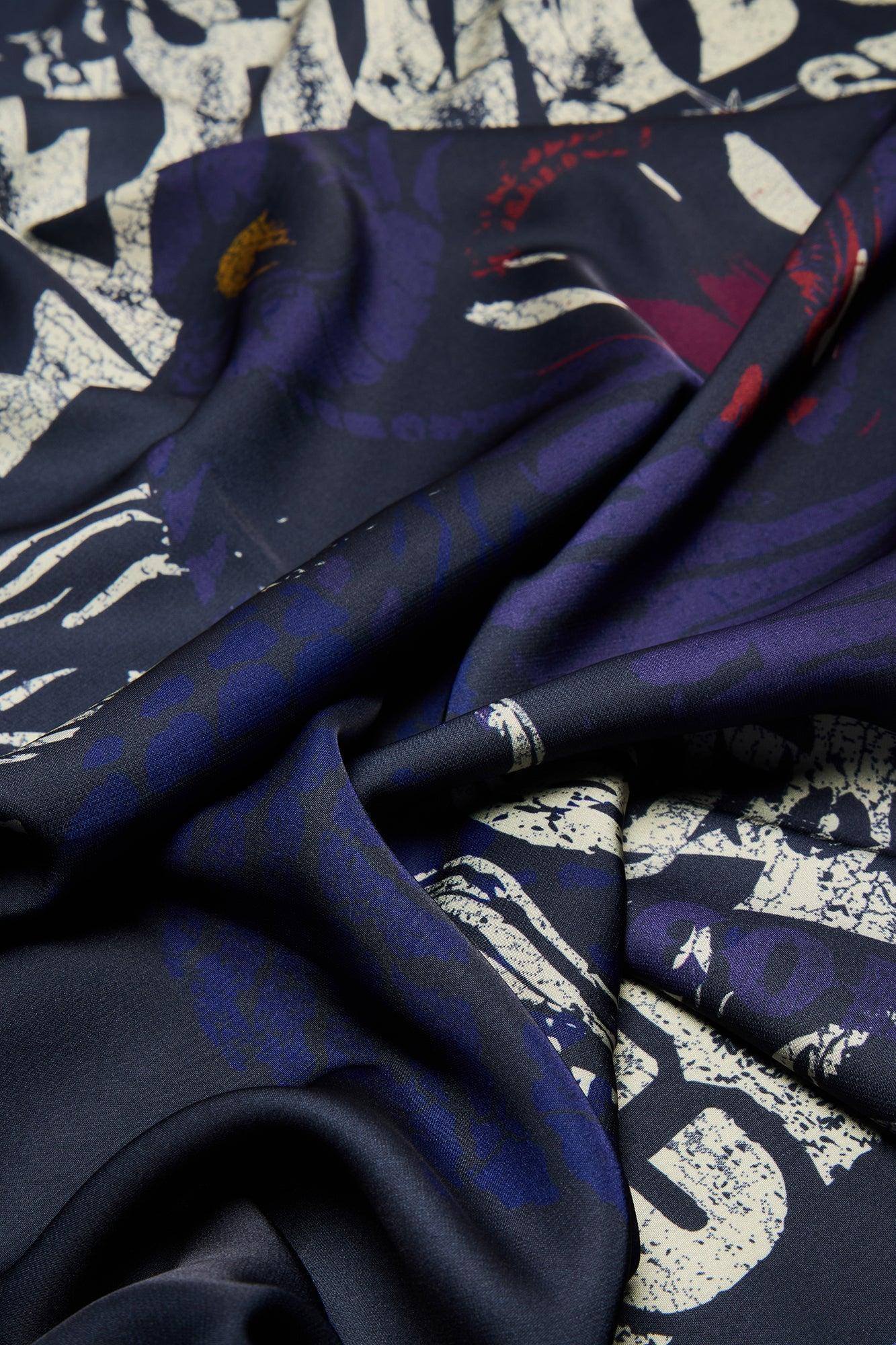 Speedway Studio Large Satin Bandana - Purple/combo Male Product Image