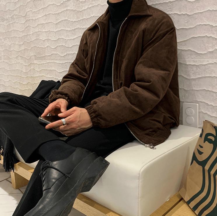 RT No. 6228 SUEDE ZIP-UP COLLAR JK Product Image