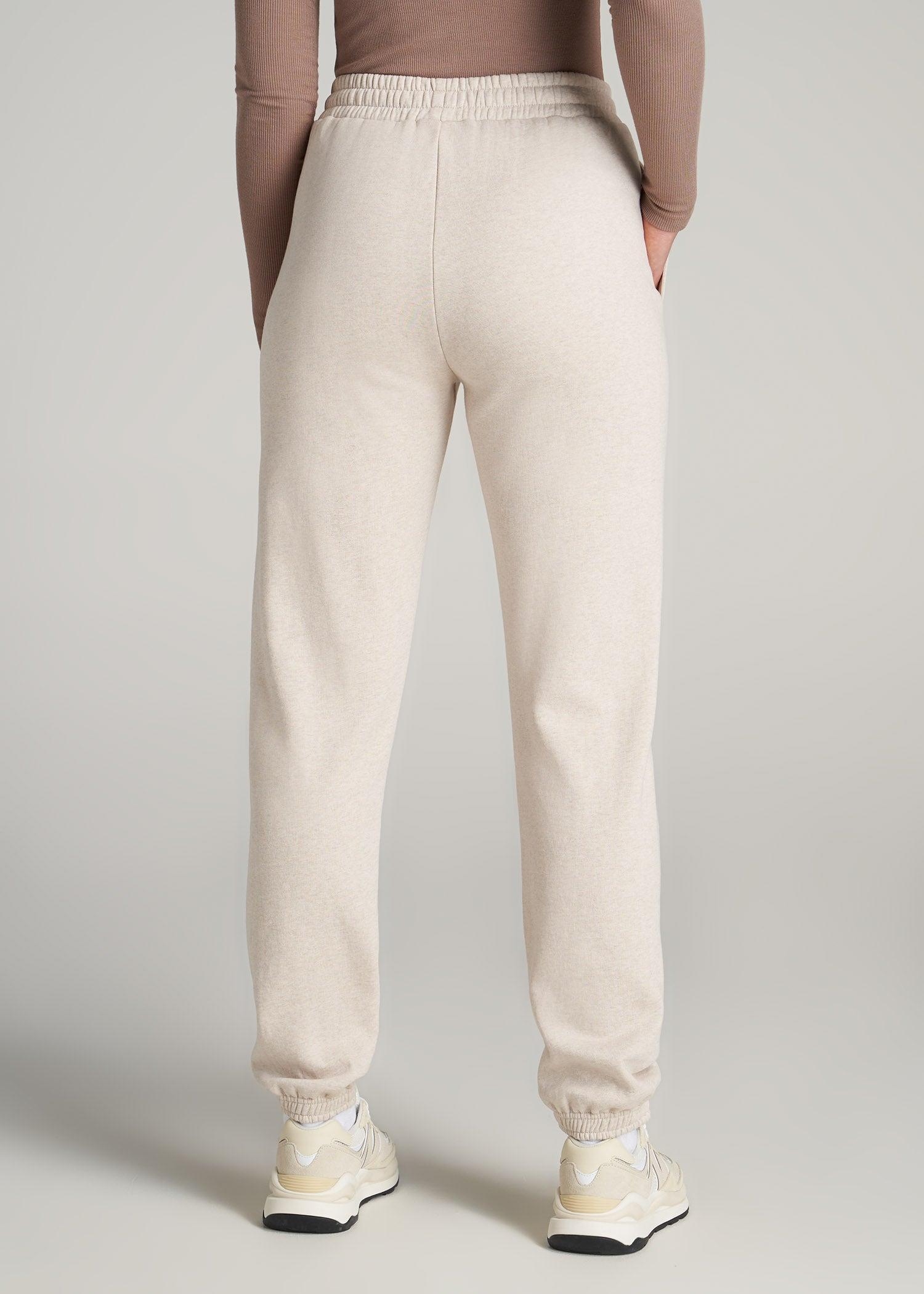 Wearever Fleece Relaxed Women's Tall Sweatpants in Oatmeal Mix Product Image