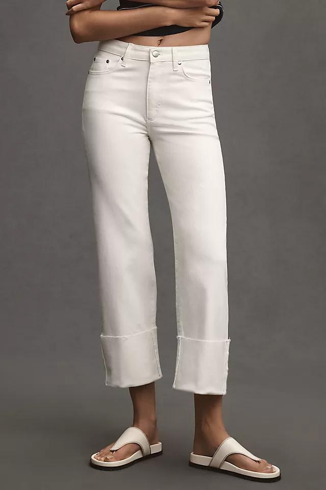 Pilcro High-Rise Cuffed Straight-Leg Jeans Product Image