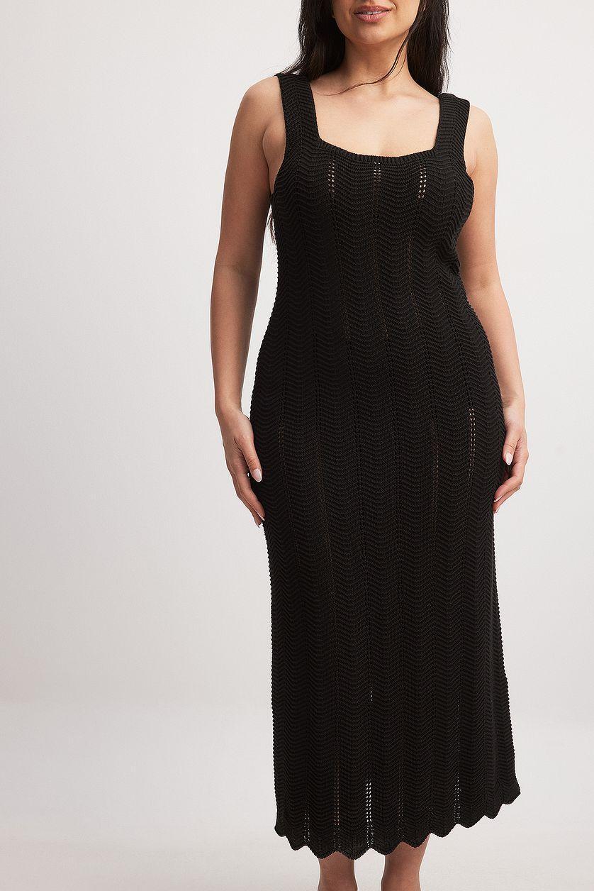 Knitted Flowy Midi Dress Product Image