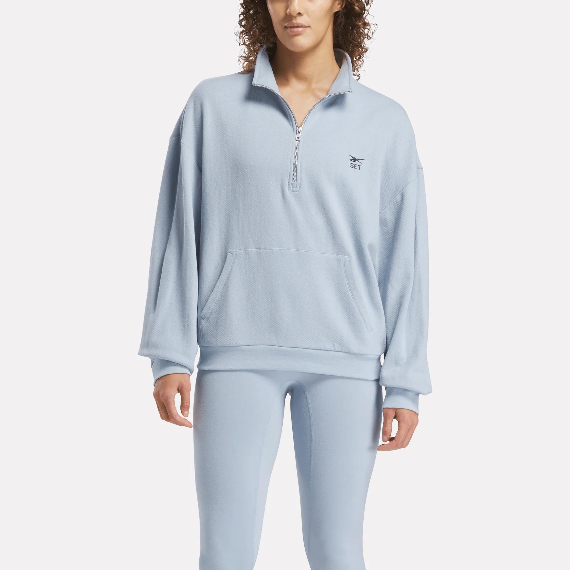Women's Reebok x SET Classic Lightweight Quarter-Zip Sweatshirt Female Product Image