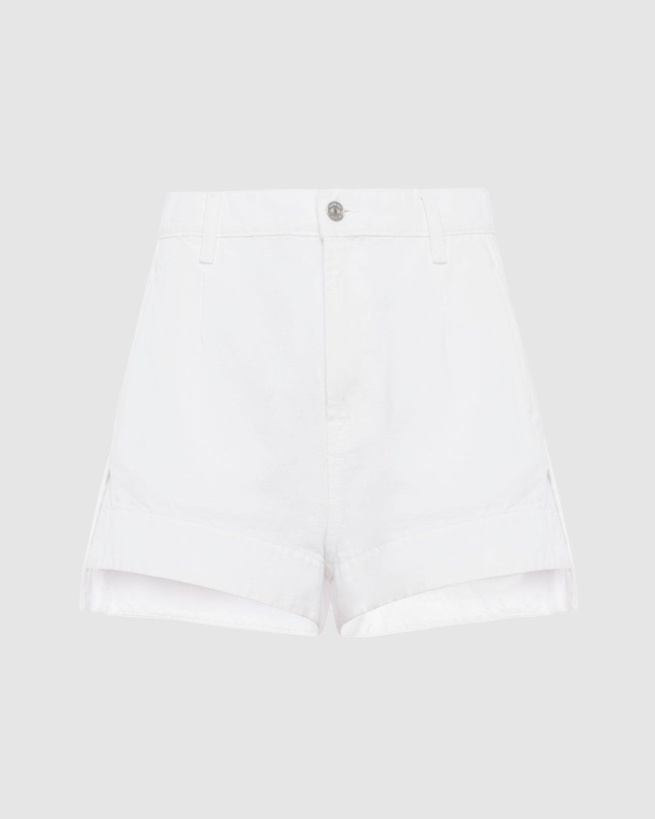Tailored Slouchy Denim Shorts Product Image