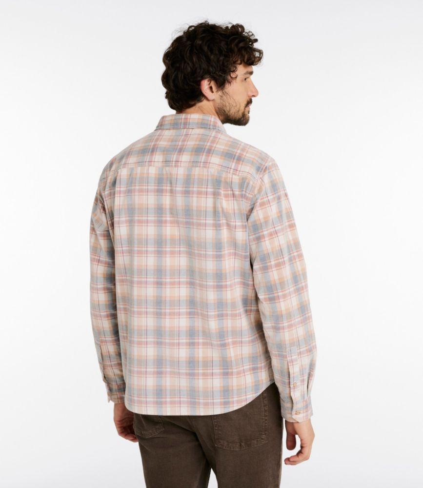 Men's Sunwashed Corduroy Shirt, Slightly Fitted Untucked Fit, Plaid Product Image