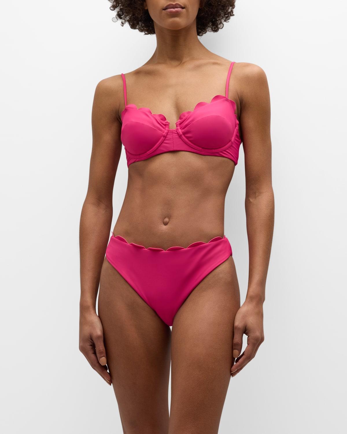 Womens Leyla Scalloped Underwire Bikini Top Product Image
