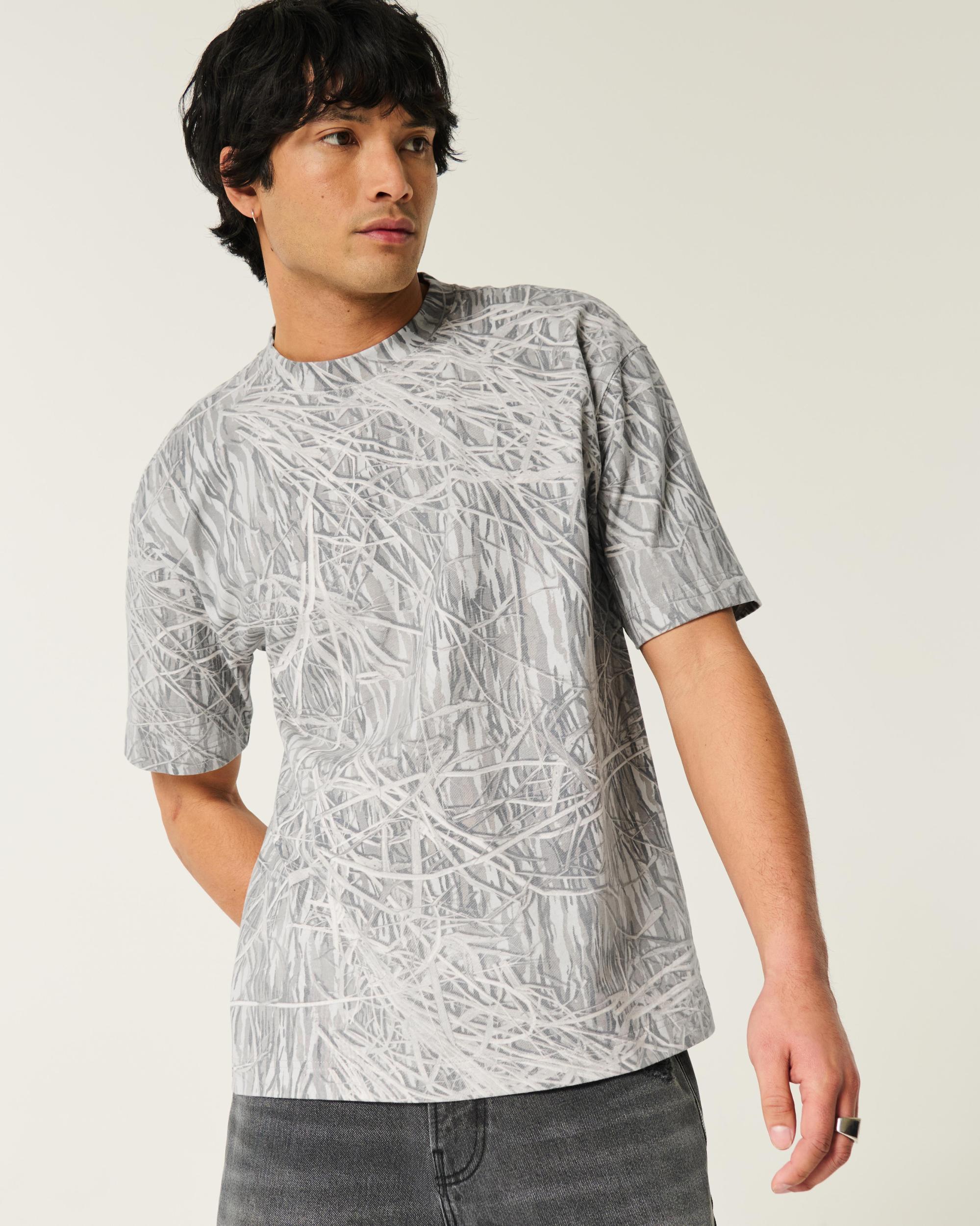 Boxy Heavyweight Washed Cotton Crew T-Shirt Product Image