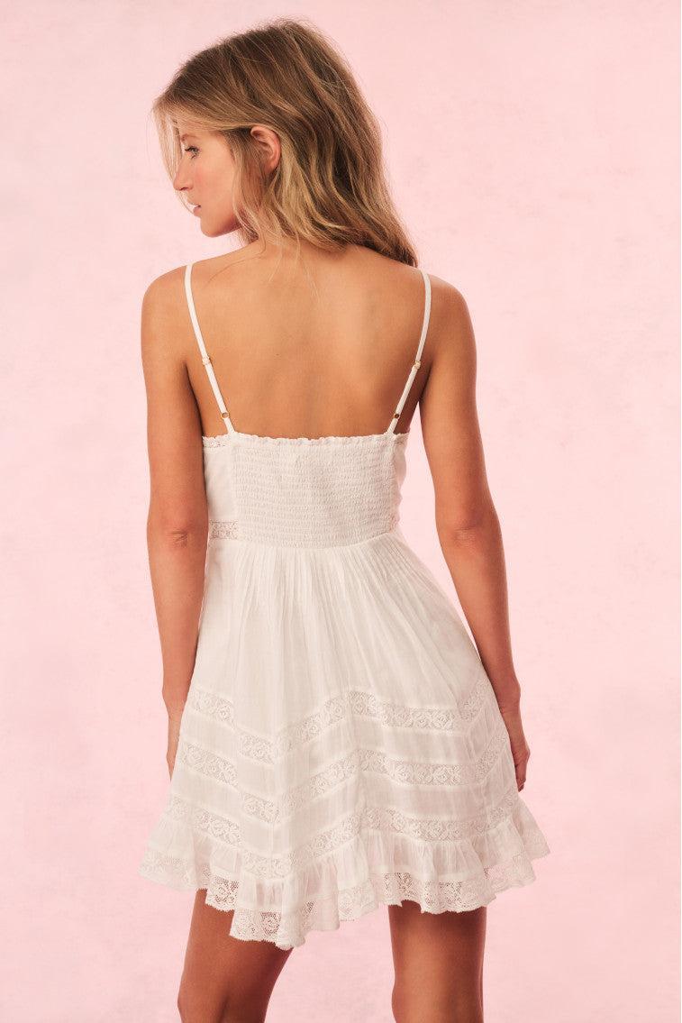 Alonna Cotton Lace-Trimmed Mini Dress Product Image