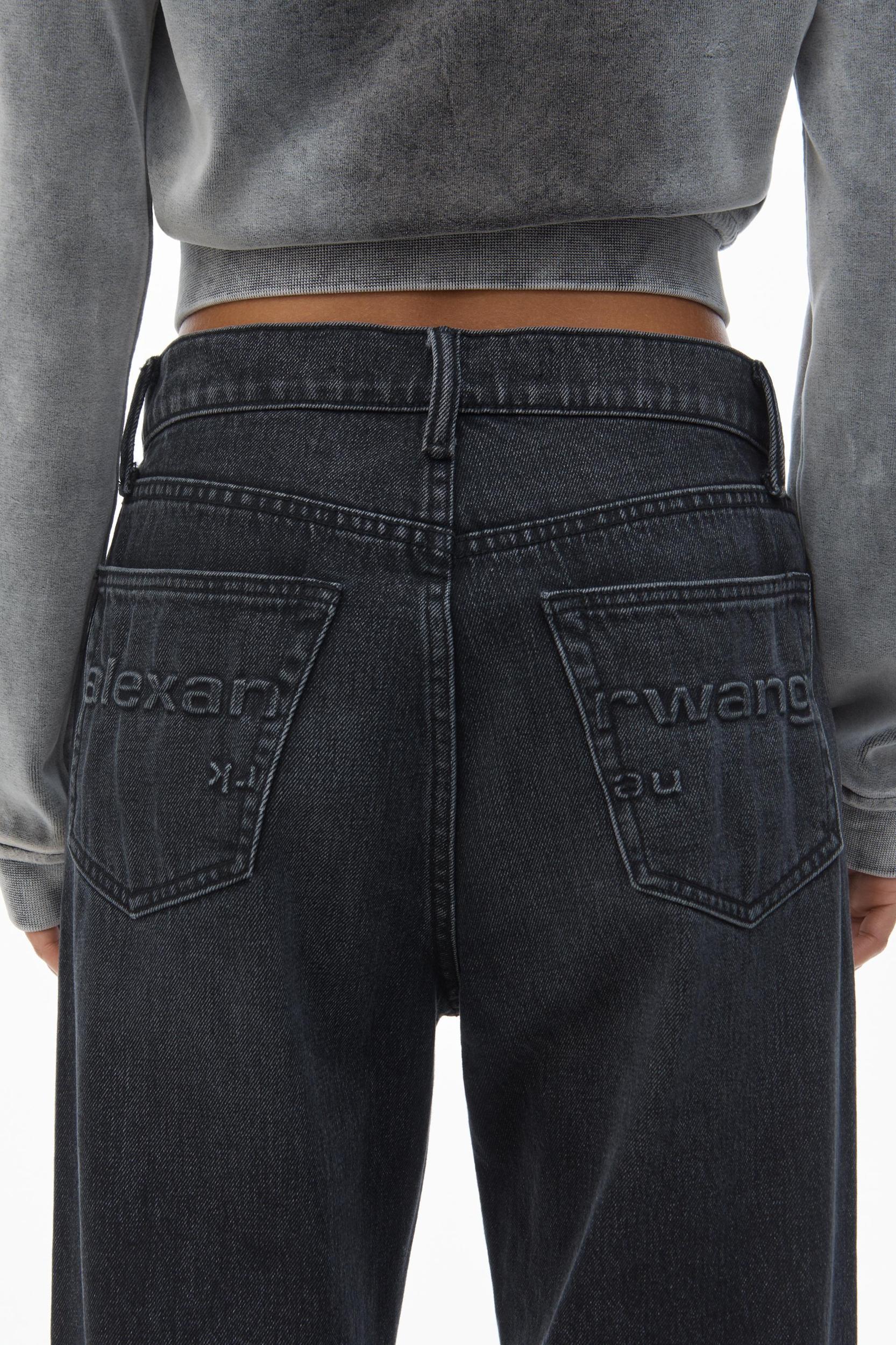 Ez Mid Rise Jeans With Logo Pocket Product Image