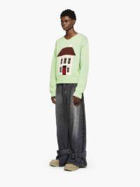 HOUSE' INTARSIA SWEATER in green | JW Anderson US  Product Image