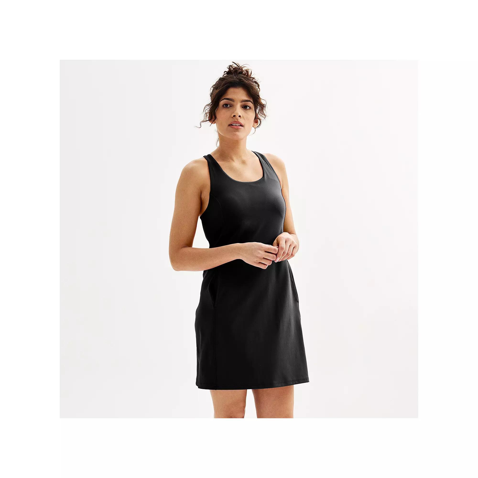 Women's Tek Gear® Ultrastretch Dress with Built-In Bra, Size: XS, Mineral Black Product Image
