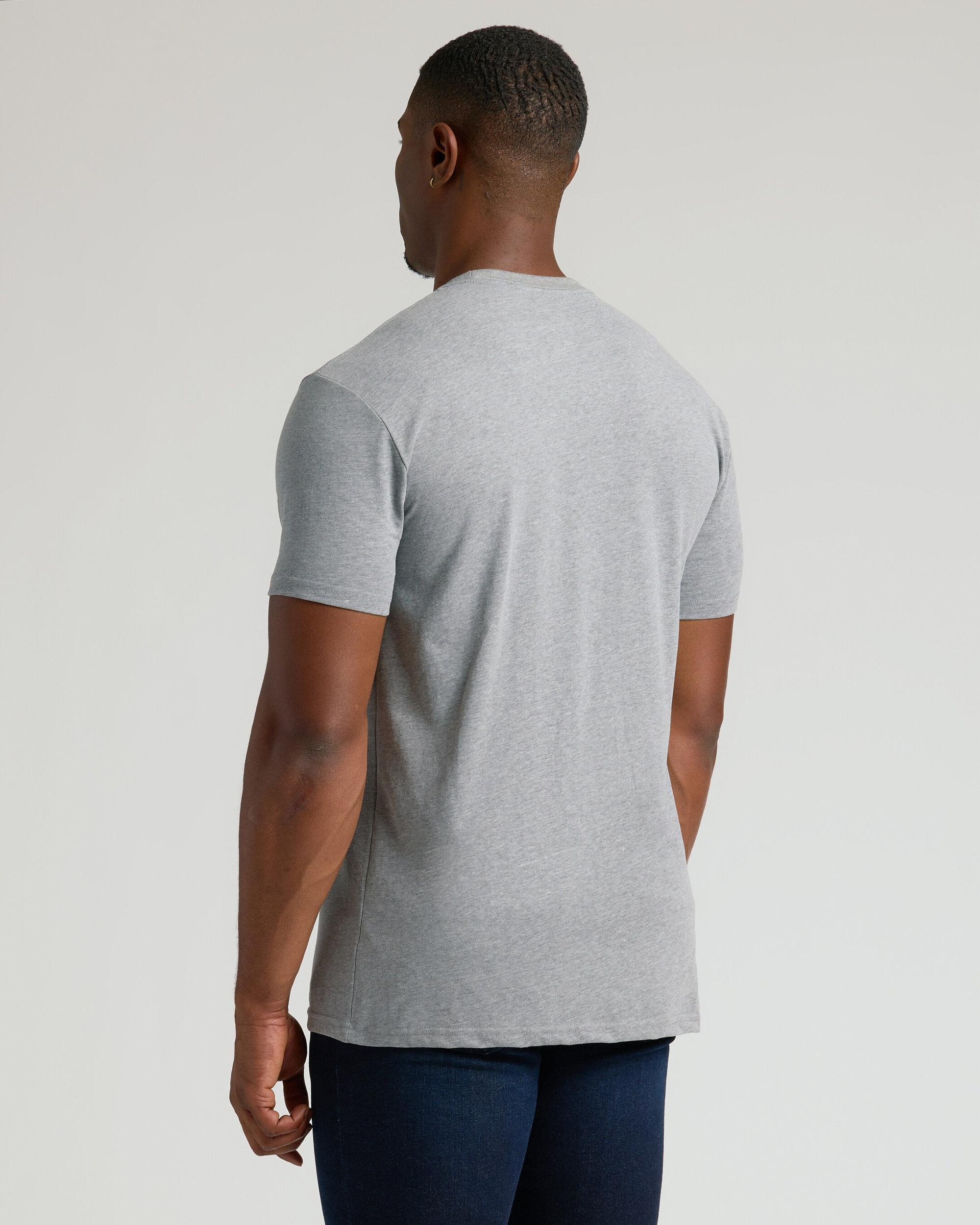 Heather Gray Tall Straight Hem Crew Neck T-Shirt Product Image