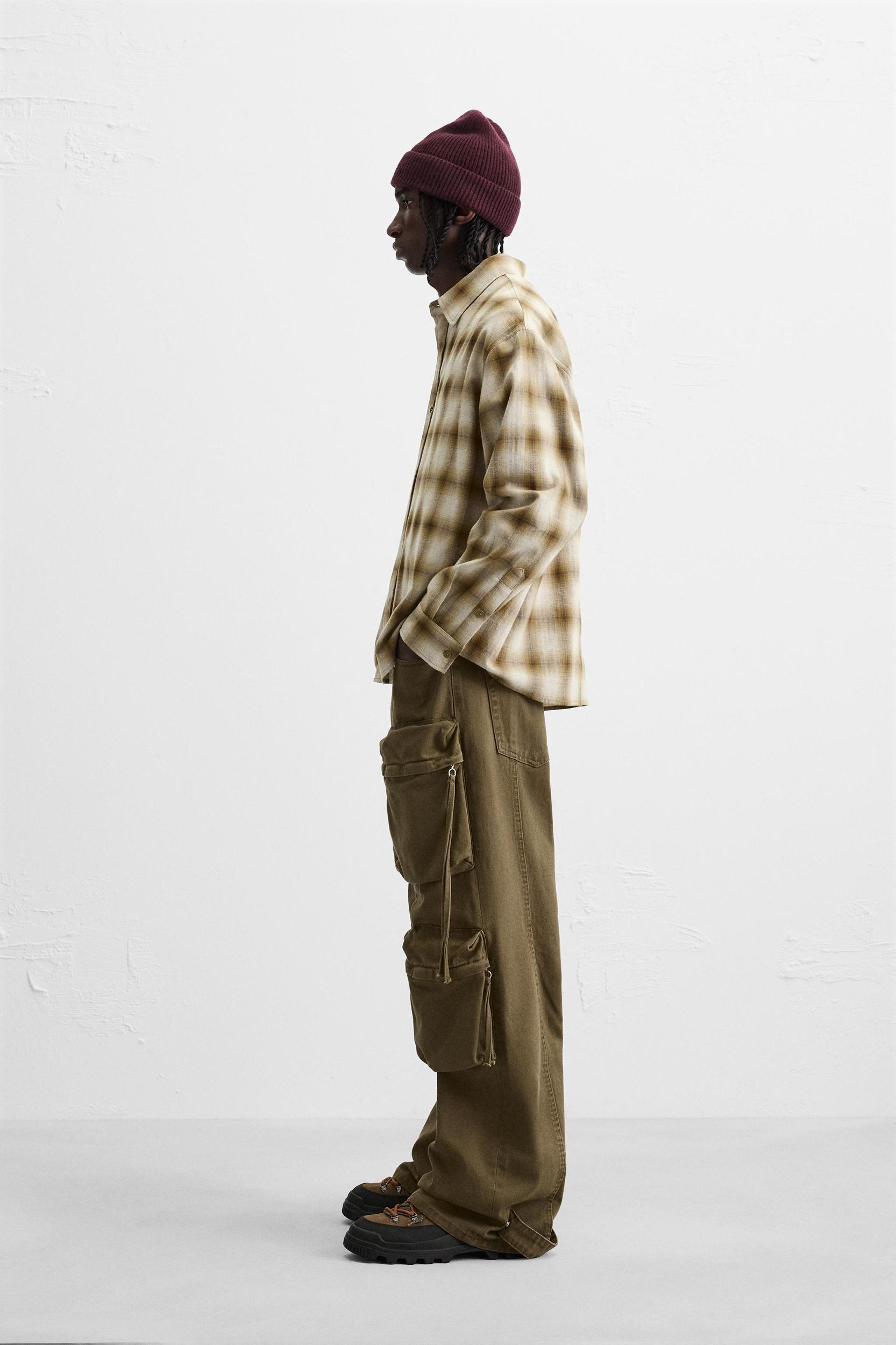 RELAXED FIT PLAID SHIRT Product Image