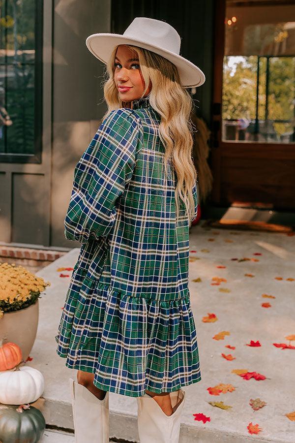 Apple Picking Pretty Plaid Mini Dress Product Image