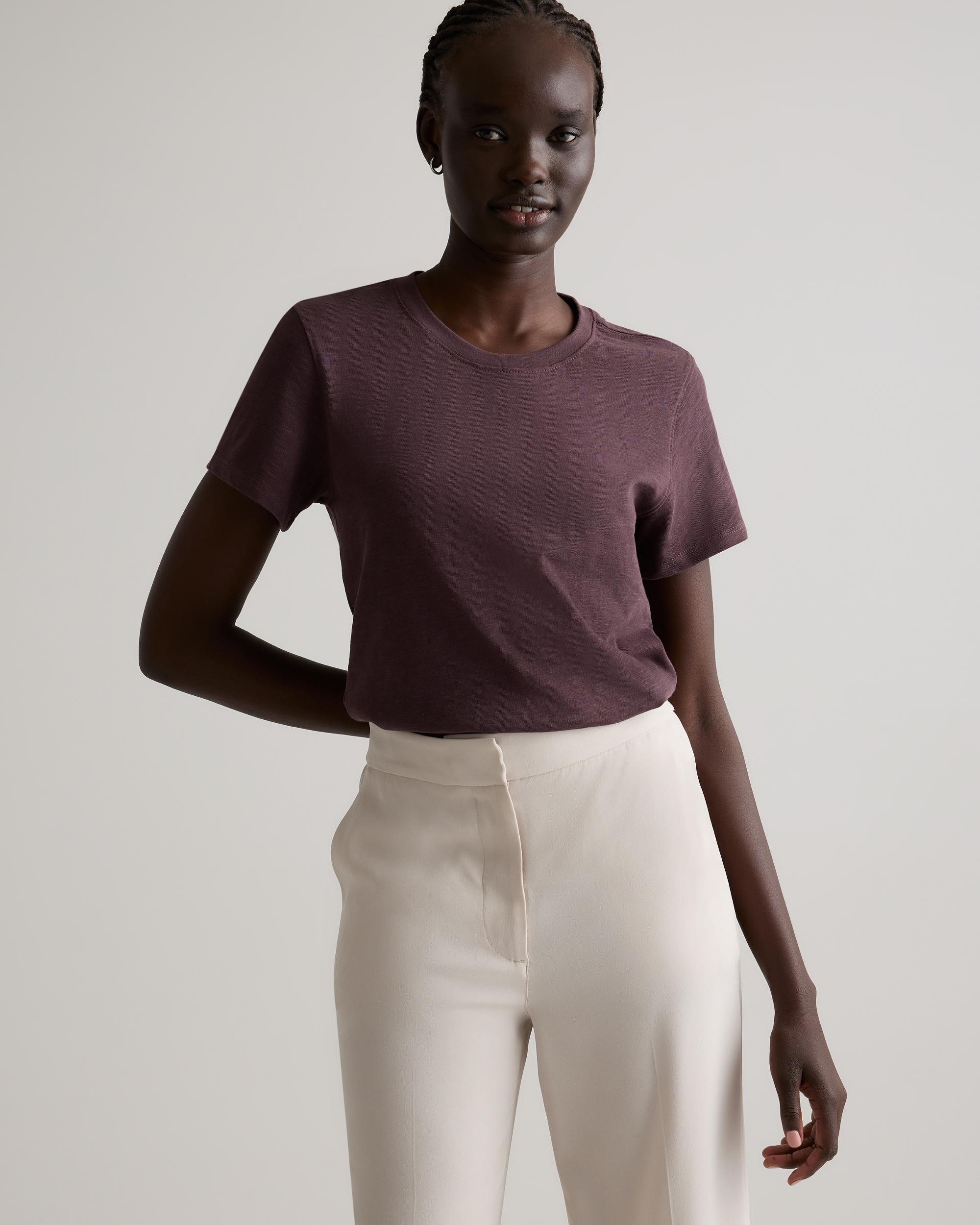 Quince | Women's Slub Crewneck T-Shirt Organic Cotton Product Image