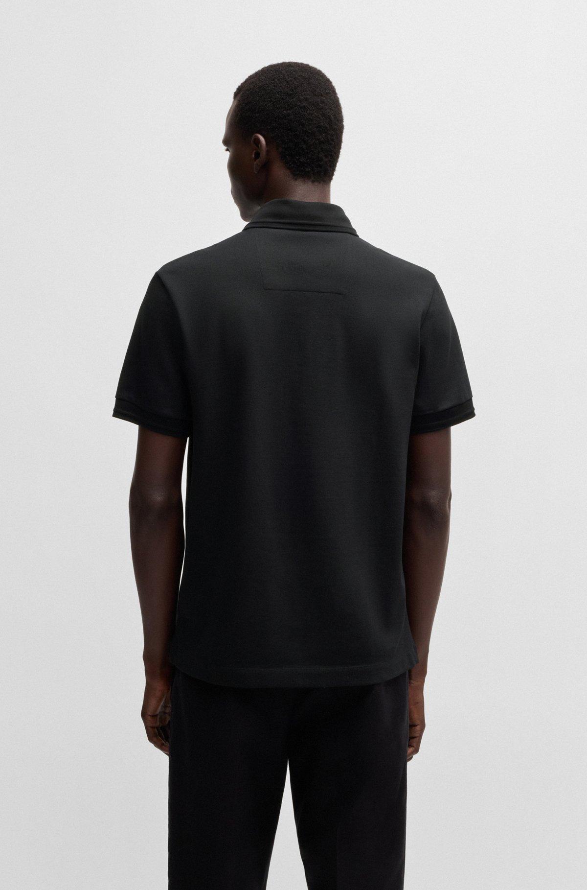 Cotton-piqué polo shirt with Double B monogram Product Image