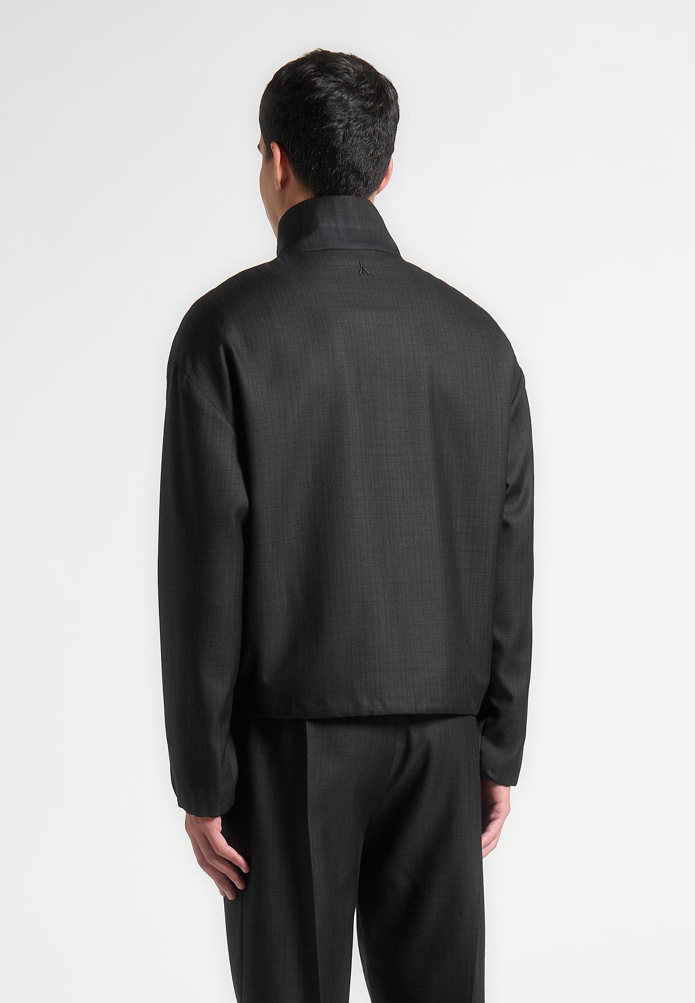 Tailored Funnel Neck Jacket - Black Male Product Image