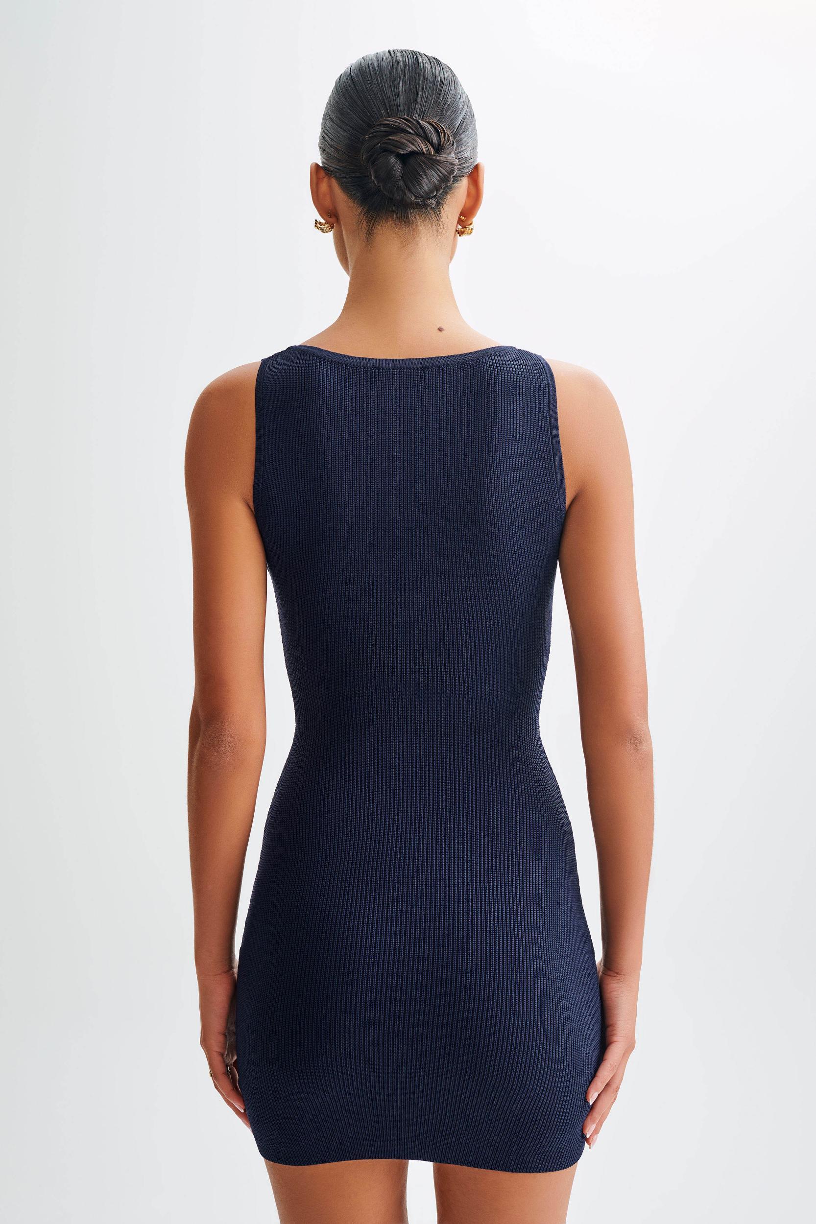 Sawyer Knit Mini Dress - Navy Product Image