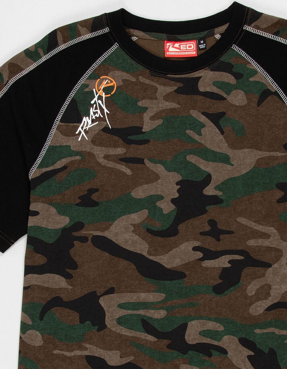RUSTY Woof Mens Raglan Tee - CAMO Product Image