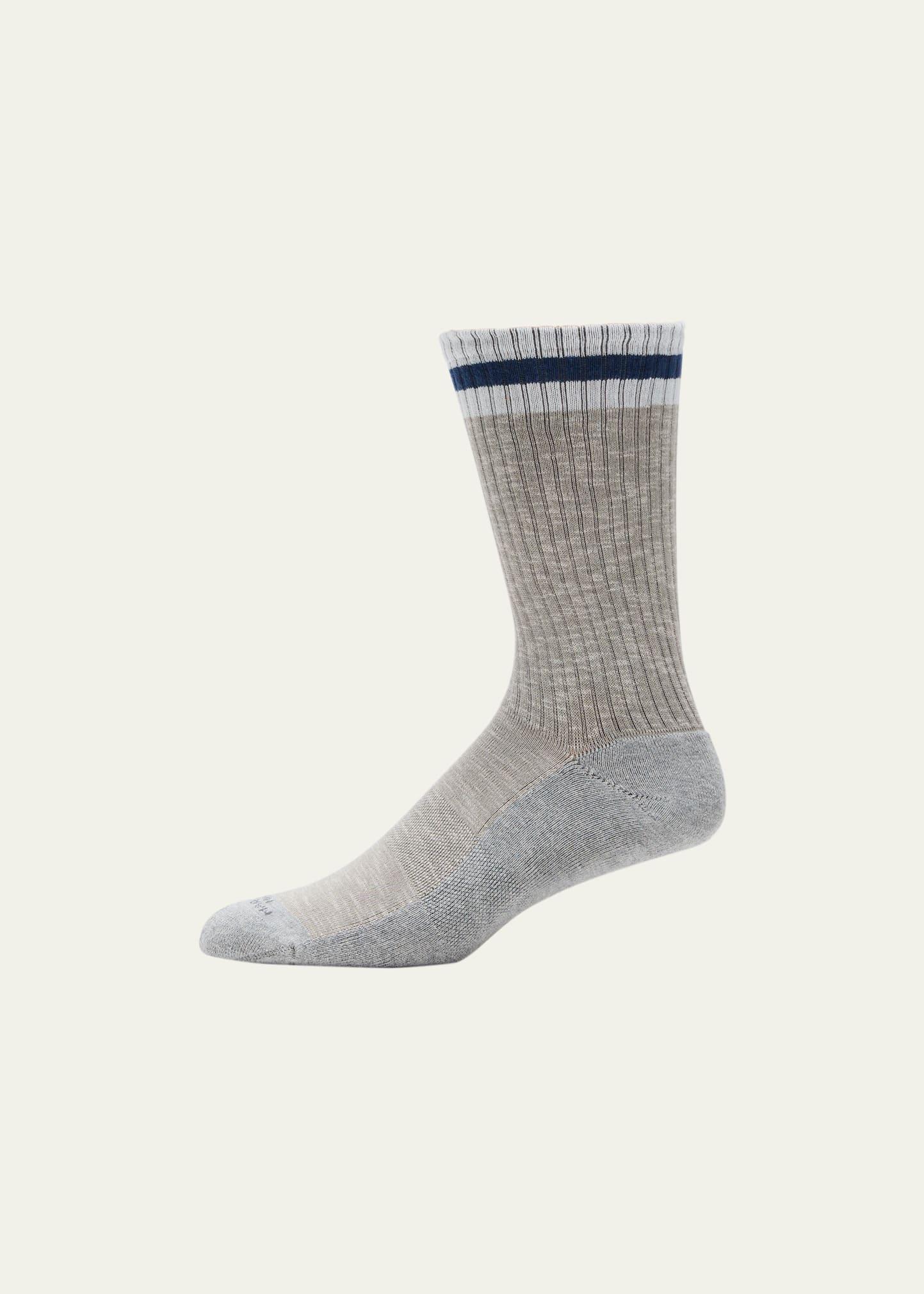Men's Preppy Stripe Mid-Calf Socks Product Image